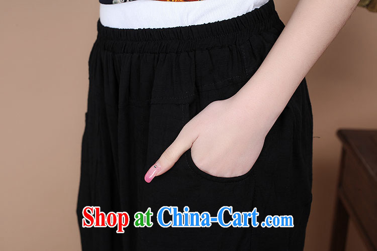 Yu Hong-yeon summer 2015 new Chinese Ethnic Wind mother with leisure beauty retro short pants embroidered rug pants female black M pictures, price, brand platters! Elections are good character, the national distribution, so why buy now enjoy more preferential! Health