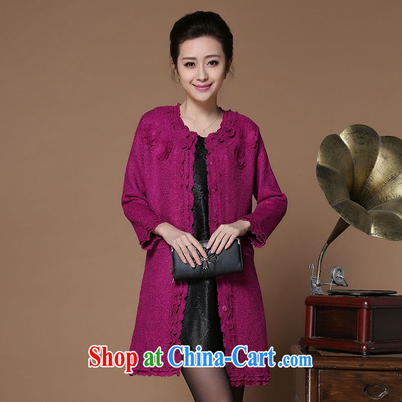 Yu Xiang Yu-na 2015 spring new upscale, older style female silk wrinkled thin wind jacket royal blue XXL, Yu Hong-yeon (yuxiangyan), online shopping