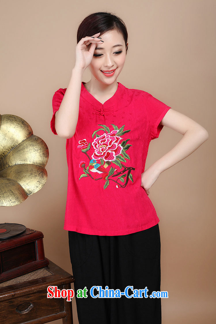 The Timorese Connie 2015 New National wind ladies summer embroidery antique style Chinese beauty T-shirt cool embroidered short sleeved T-shirt yellow XXL pictures, price, brand platters! Elections are good character, the national distribution, so why buy now enjoy more preferential! Health