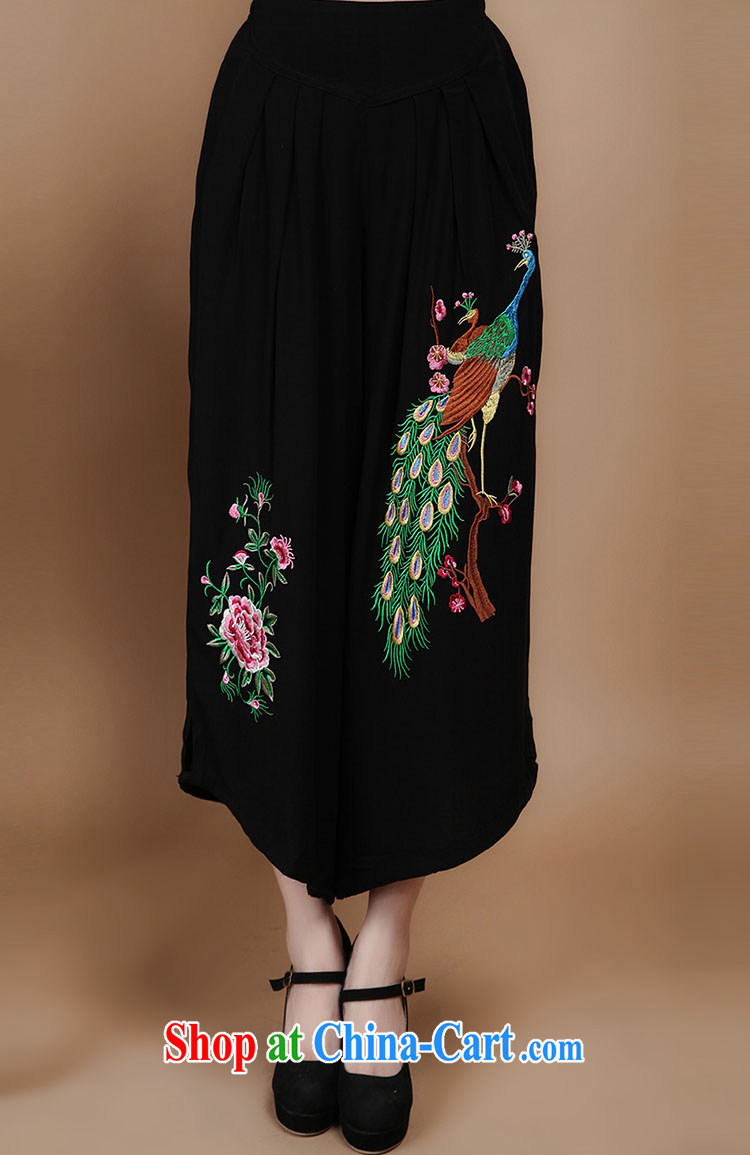 The Timorese Connie 2015 elderly people in summer, new, 7 female trousers Elasticated waist cotton embroidered Ethnic Wind large Dress Pants black M pictures, price, brand platters! Elections are good character, the national distribution, so why buy now enjoy more preferential! Health