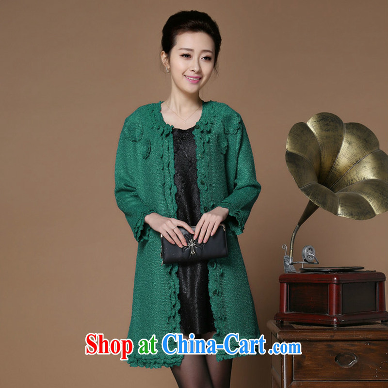 The Timorese Connie 2015 spring new upscale, older style women's clothing is silk wrinkled thin wind jacket royal blue XXL, the Timorese Connie, shopping on the Internet