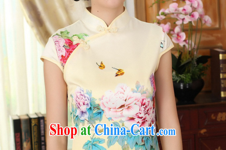 Take the new summer female elegance improved the color day Hong Kong Silk Chinese is a tight video thin short cheongsam as shown color 2 XL pictures, price, brand platters! Elections are good character, the national distribution, so why buy now enjoy more preferential! Health
