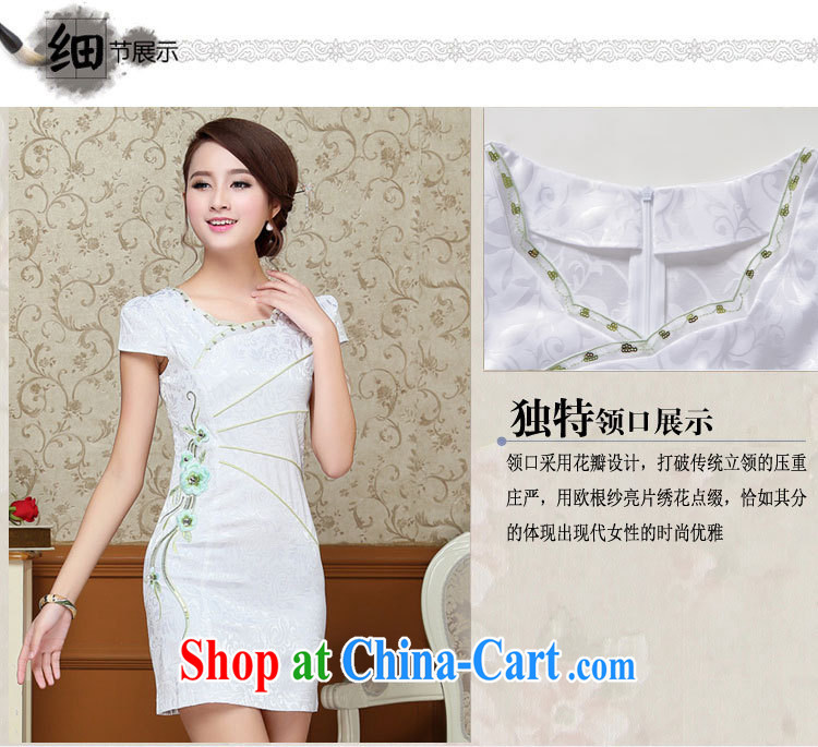 Light last summer short white dresses retro improved daily cheongsam dress elegance Sau San Tong load AQE 3386 saffron white XXL pictures, price, brand platters! Elections are good character, the national distribution, so why buy now enjoy more preferential! Health