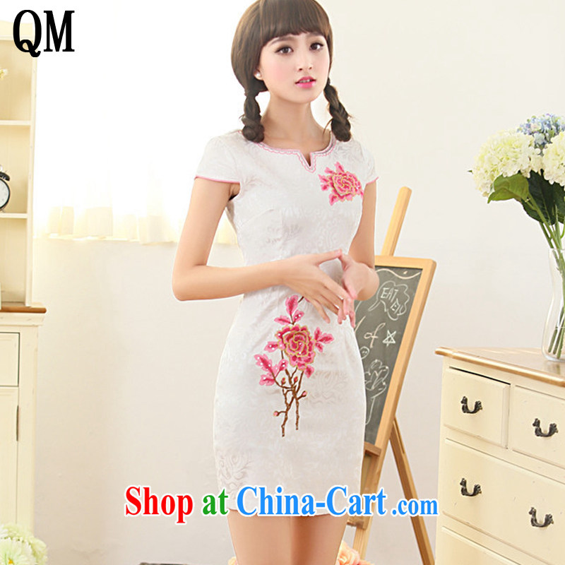 light at the Summer cultivating style cheongsam improved daily dresses, dresses and elegant Korea Tang replace AQE 811 pink XXL