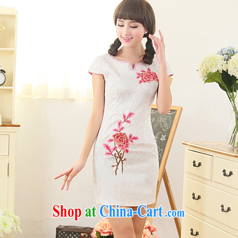 light at the Summer cultivating style cheongsam improved daily dresses, dresses and elegant Korea Tang replace AQE 811 pink XXL, shallow end (QM), shopping on the Internet