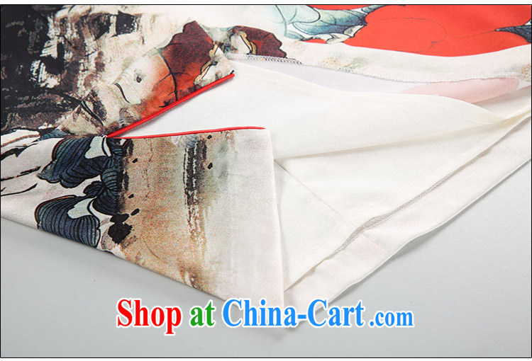 Caynova summer 2015 new European and American antique Ethnic Wind painting stamp cultivating cheongsam dress picture color XL pictures, price, brand platters! Elections are good character, the national distribution, so why buy now enjoy more preferential! Health
