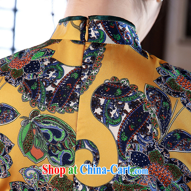 elegant and stylish improved cheongsam 2015 new summer hot sauna Silk Dresses Q 1068 orange XXL, Jessica (jessica han), online shopping