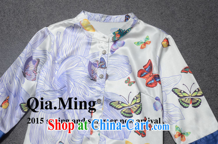 Ya-ting store 2015 European site spring new female butterflies fly stamp emulation, has been in the barrel long T-shirt GC 3237 white XL pictures, price, brand platters! Elections are good character, the national distribution, so why buy now enjoy more preferential! Health