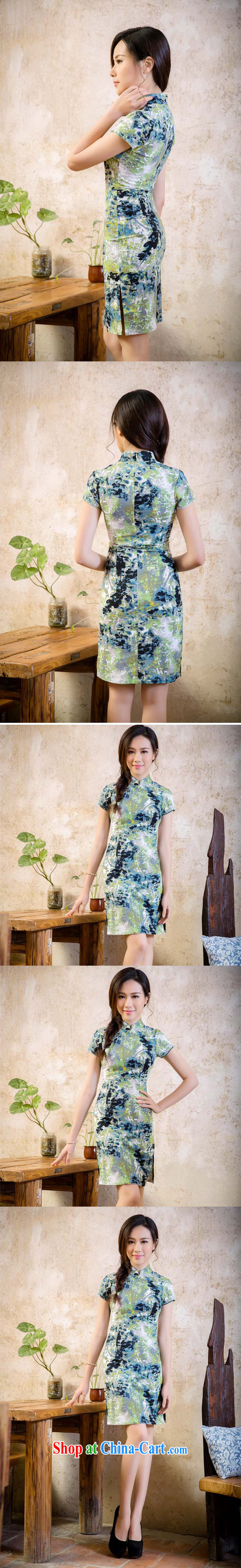 End very short cheongsam dress low-power's sense of beauty the cotton robes, dresses AQE 2088 cloud rock XXL pictures, price, brand platters! Elections are good character, the national distribution, so why buy now enjoy more preferential! Health