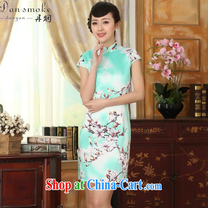 Bin Laden smoke new summer female elegance Chinese qipao Chinese, for a tight damask video thin short dresses such as the color 2 XL, Bin Laden smoke, shopping on the Internet