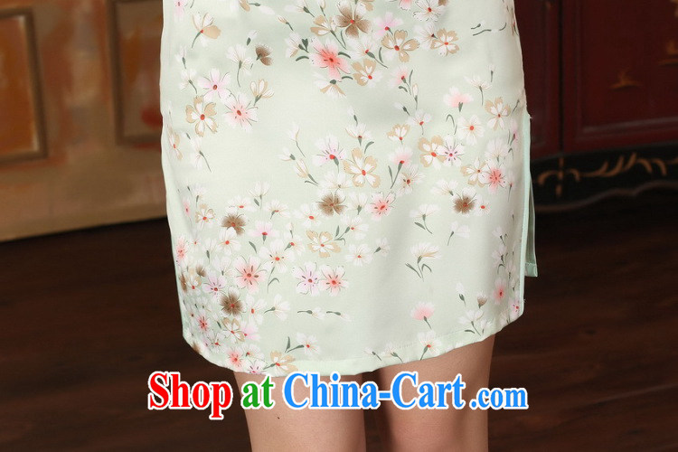 spend the summer new female cheongsam Chinese Chinese improved, for a tight silk floral graphics thin short cheongsam dress such as the color 2 XL pictures, price, brand platters! Elections are good character, the national distribution, so why buy now enjoy more preferential! Health