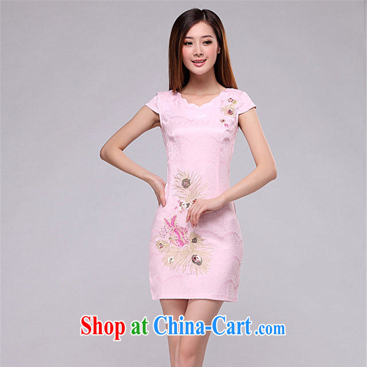 Shallow end round collar short cheongsam retro improved day-students of cheongsam dress AQE 0738 white XXL pictures, price, brand platters! Elections are good character, the national distribution, so why buy now enjoy more preferential! Health