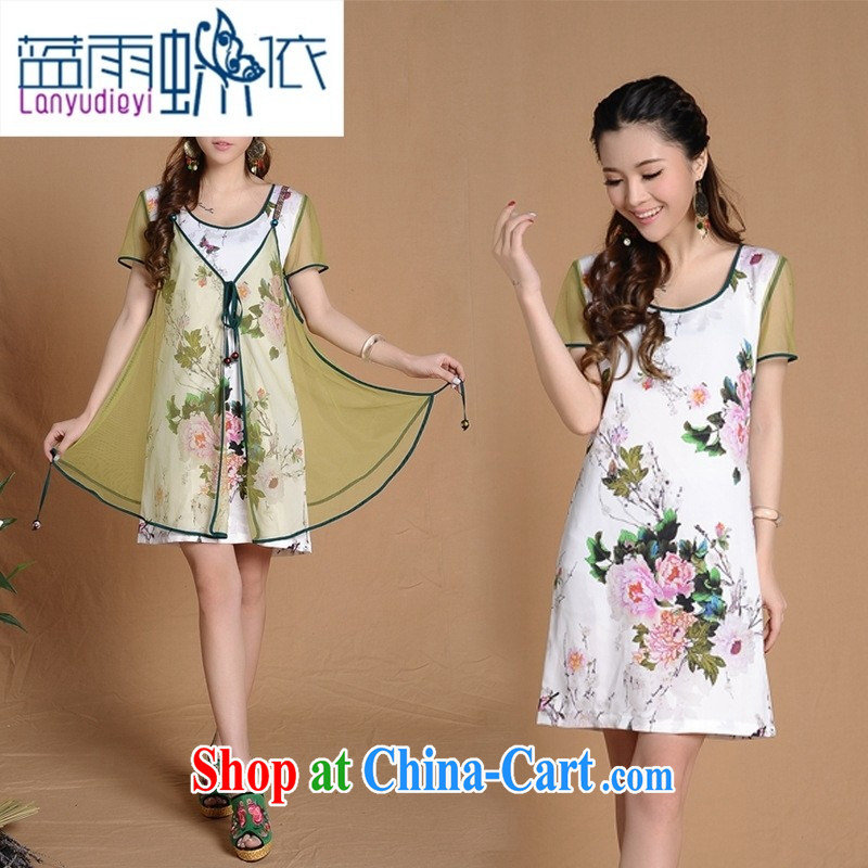 hamilton 7257 national style in a new, summer 2014 renovation, improvement, Ms. cheongsam dress picture color XXL