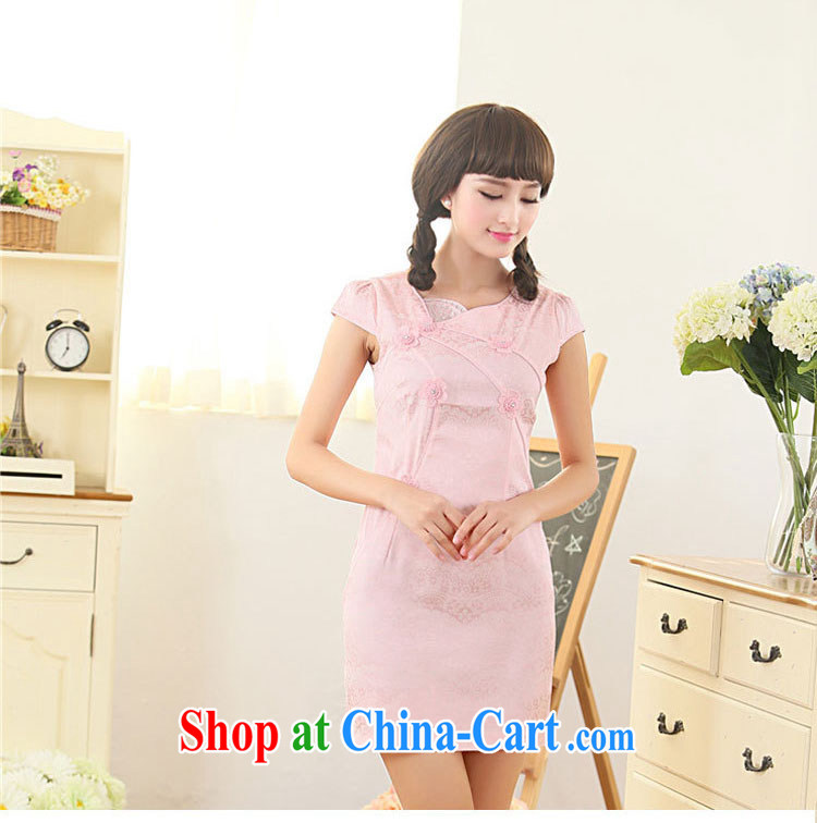 Sung Yang 2015 summer new Korean Beauty asymmetric fans for exquisite embroidered stylish retro female improved cheongsam short-sleeved dresses blue XXL pictures, price, brand platters! Elections are good character, the national distribution, so why buy now enjoy more preferential! Health