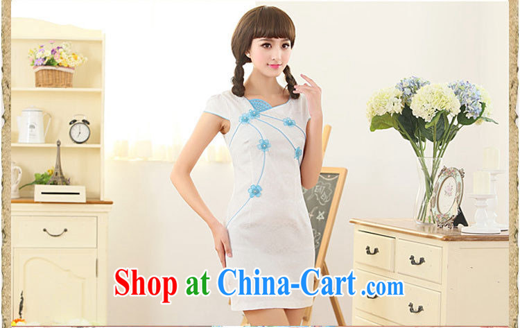 XUAN FENG 2015 summer new Korean Beauty asymmetric fans for exquisite embroidered stylish retro female improved cheongsam short-sleeved dresses pink XXL pictures, price, brand platters! Elections are good character, the national distribution, so why buy now enjoy more preferential! Health