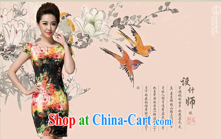 Song, Julia 2015 summer new stamp duty round-collar short-sleeve Sau San emulation Silk Dresses beauty charm antique dresses black XXXL pictures, price, brand platters! Elections are good character, the national distribution, so why buy now enjoy more preferential! Health