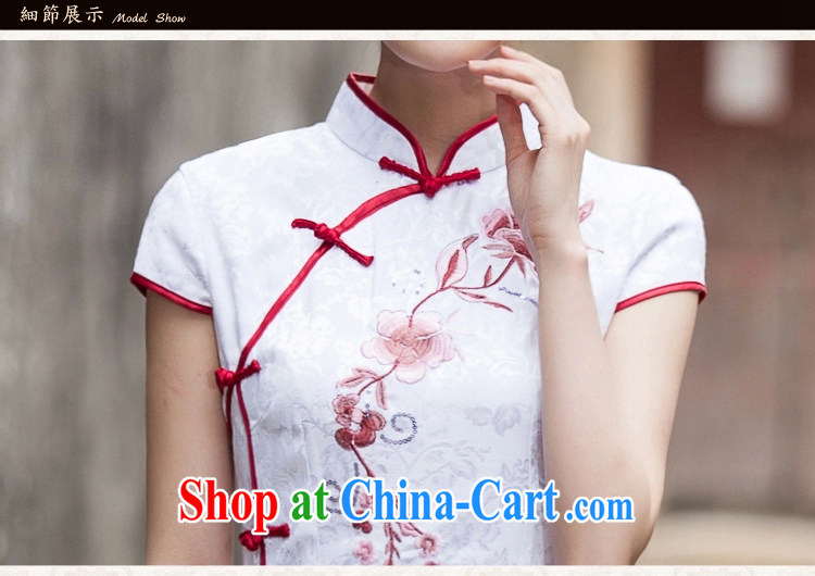 Song, Julia 2015 spring and summer New Tang with retro improved stylish short, cultivating daily cheongsam dress white L pictures, price, brand platters! Elections are good character, the national distribution, so why buy now enjoy more preferential! Health