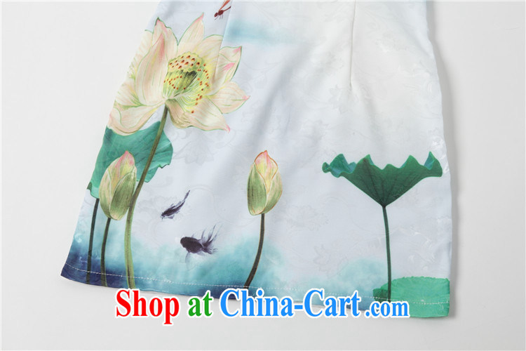 End very Stylish retro Lotus cheongsam dress 2015 summer day improved cheongsam AQE 0751 green XXL pictures, price, brand platters! Elections are good character, the national distribution, so why buy now enjoy more preferential! Health