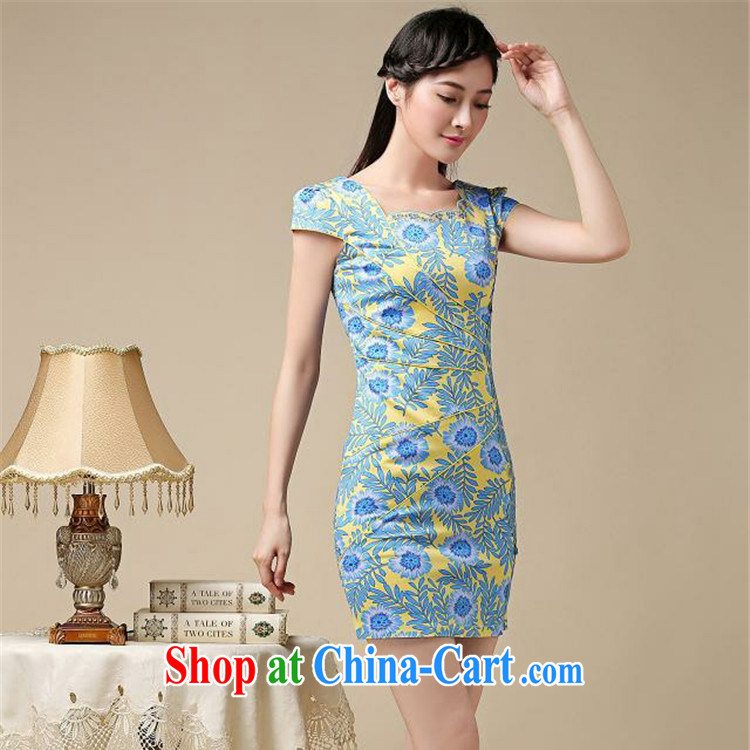 End very stylish floral short cheongsam retro improved daily Chinese female AQE 8215 green XXL pictures, price, brand platters! Elections are good character, the national distribution, so why buy now enjoy more preferential! Health