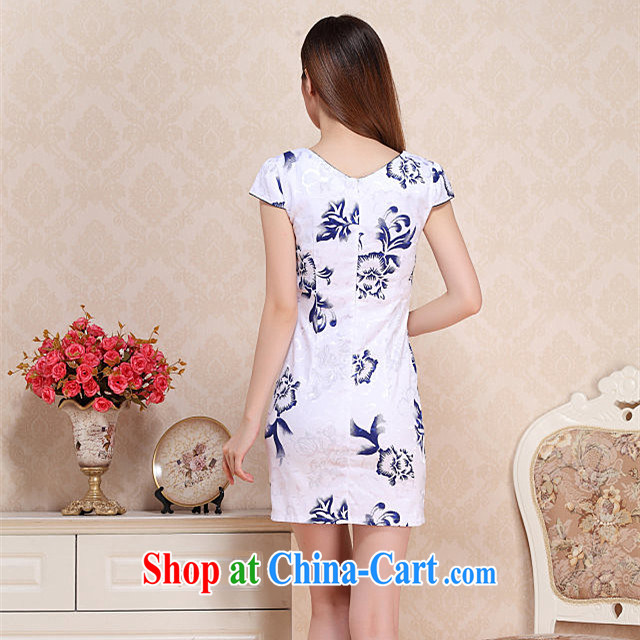 light at the Summer retro improved daily cheongsam beauty graphics thin floral cheongsam dress Korea elegance dresses AQE 0719 blue and white porcelain XXL pictures, price, brand platters! Elections are good character, the national distribution, so why buy now enjoy more preferential! Health
