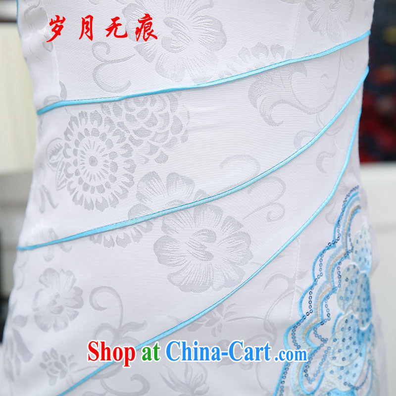 Bridal wedding dress toast clothing cheongsam dress spring and summer new 2015 stylish lace beauty retro improved cheongsam white XXL come no scratches (SUIYUEWUHEN), online shopping