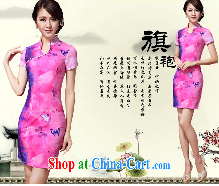 Stakeholders line cloud milk silk poster cool short dresses retro, for Chinese qipao dress improved daily solid summer skirt girl AQE 918 red XXL pictures, price, brand platters! Elections are good character, the national distribution, so why buy now enjoy more preferential! Health