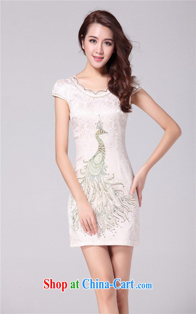 At stake line cloud National wind female embroidery Peacock retro dresses the style beauty dresses show clothing AQE 9031 apricot XXL pictures, price, brand platters! Elections are good character, the national distribution, so why buy now enjoy more preferential! Health