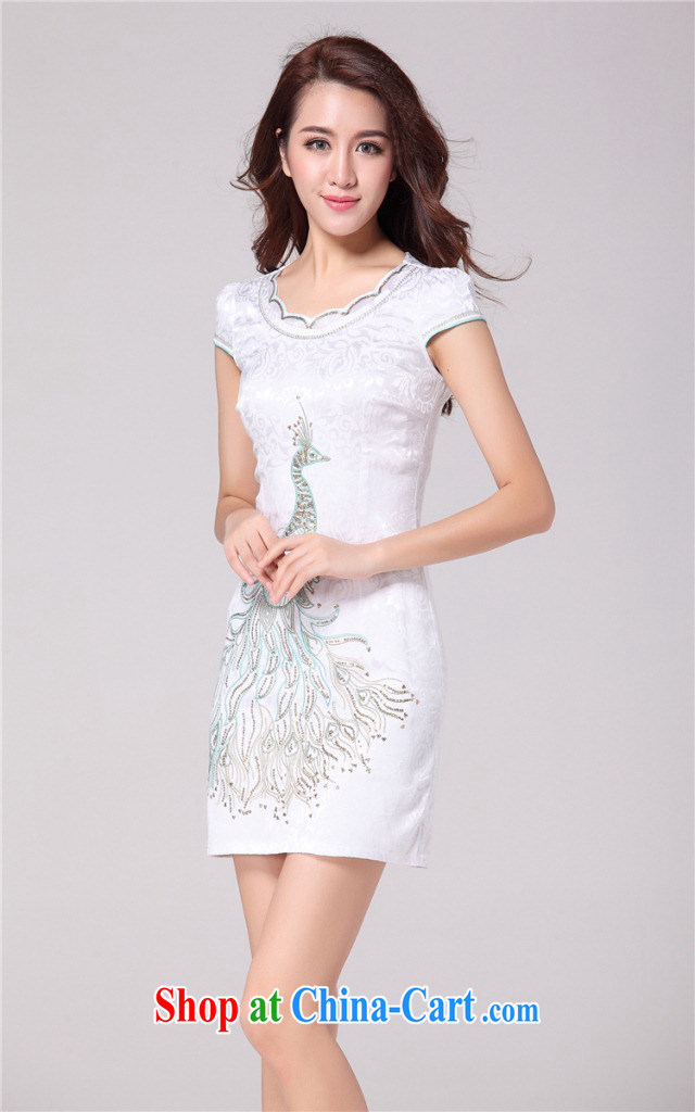 At stake line cloud National wind female embroidery Peacock retro dresses the style beauty dresses show clothing AQE 9031 apricot XXL pictures, price, brand platters! Elections are good character, the national distribution, so why buy now enjoy more preferential! Health