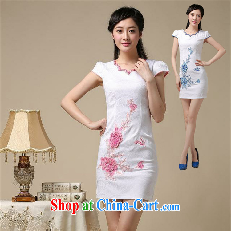At stake line cloud teenage students with classical show clothes dresses summer retro improved daily cheongsam dress AQE 8216 blue XXL pictures, price, brand platters! Elections are good character, the national distribution, so why buy now enjoy more preferential! Health