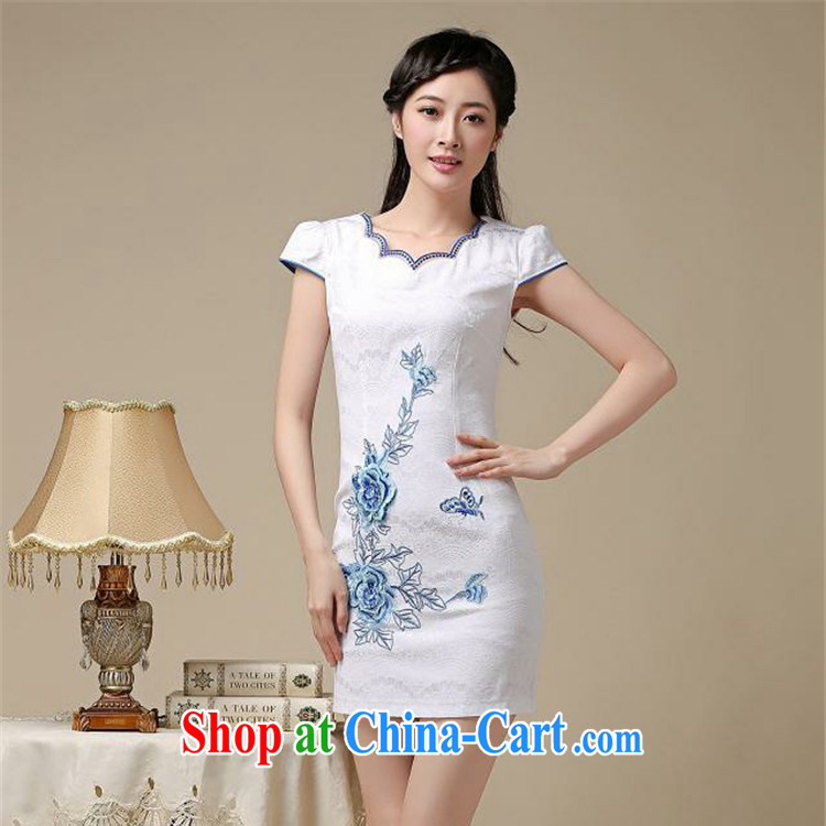 At stake line cloud teenage students with classical show clothes dresses summer retro improved daily cheongsam dress AQE 8216 blue XXL pictures, price, brand platters! Elections are good character, the national distribution, so why buy now enjoy more preferential! Health