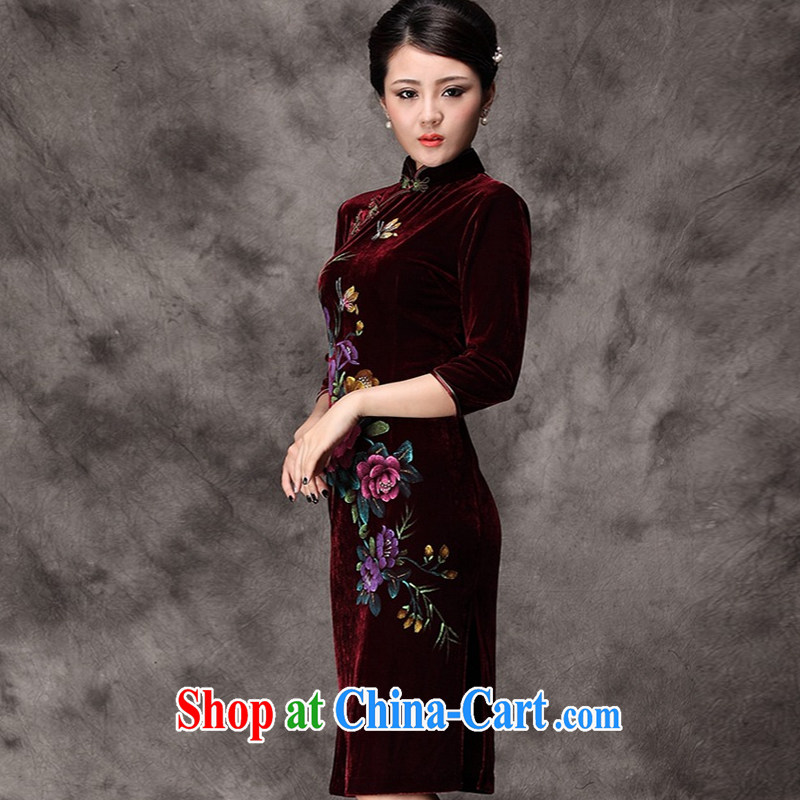 The stakeholders in the cloud, long-sleeved wool dresses hand-painted peony flowers, old mother married dresses with Chinese AQE Uhlans on 8868 in XXXXL cuff, stakeholders line cloud (YouThinking), and, on-line shopping
