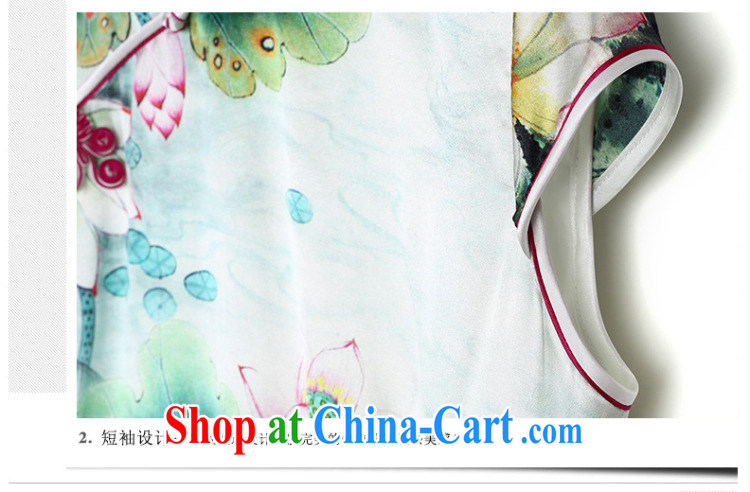 Stakeholders line cloud heavy Silk Cheongsam improved daily summer female sauna Silk Dresses AQE 8073 Map Color XXXL pictures, price, brand platters! Elections are good character, the national distribution, so why buy now enjoy more preferential! Health