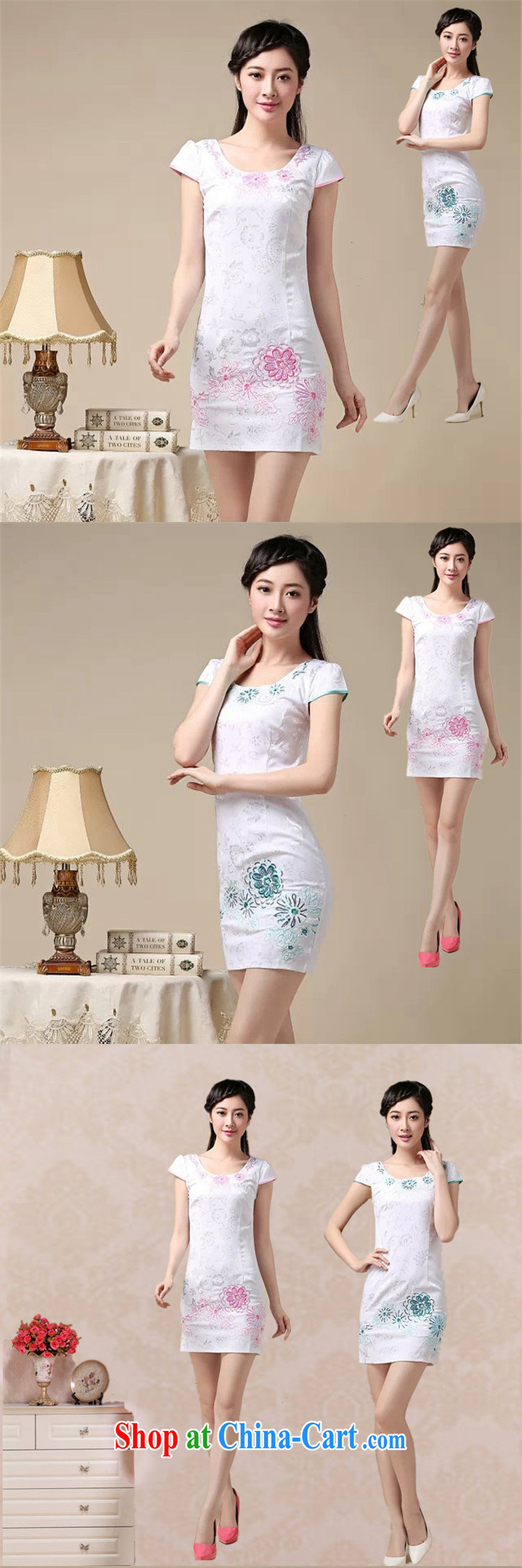 Death Row cloud arts small fresh lady aura short cheongsam dress beauty graphics thin retro dress dresses AQE 0762 blue XXL pictures, price, brand platters! Elections are good character, the national distribution, so why buy now enjoy more preferential! Health