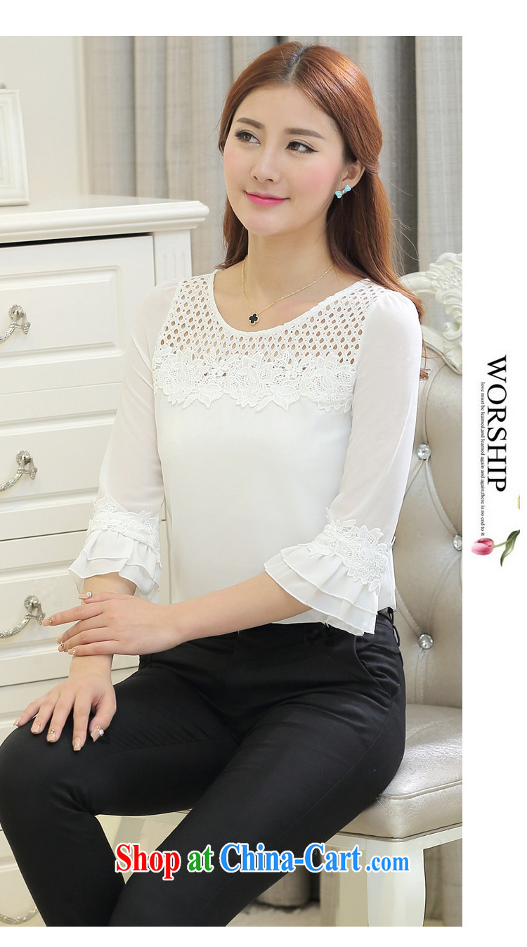Black butterfly summer 2015 new Korean girls 7 sub-cuff large, solid ice woven shirts white XXL pictures, price, brand platters! Elections are good character, the national distribution, so why buy now enjoy more preferential! Health