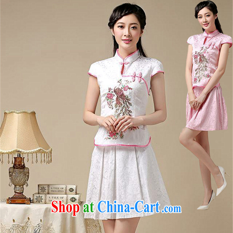 Stakeholders line cloud outfit Kit two-piece summer retro College wind stylish Korea Tang replace AQE 8022 white XXL pictures, price, brand platters! Elections are good character, the national distribution, so why buy now enjoy more preferential! Health