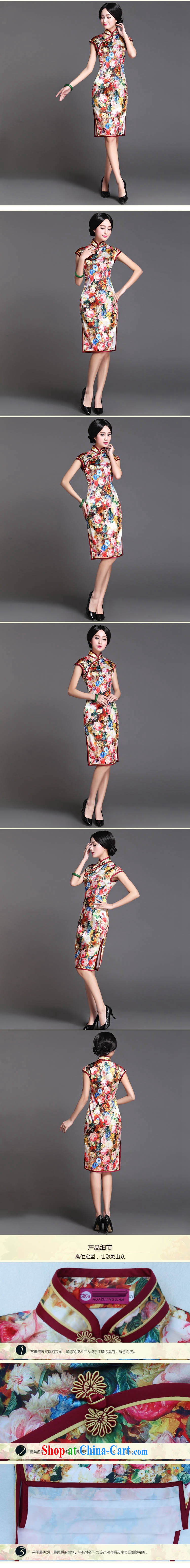 The stakeholders in the cloud, long Silk Cheongsam dress sense of the Lao sauna silk dress dresses AQE 018 Map Color XXXL pictures, price, brand platters! Elections are good character, the national distribution, so why buy now enjoy more preferential! Health