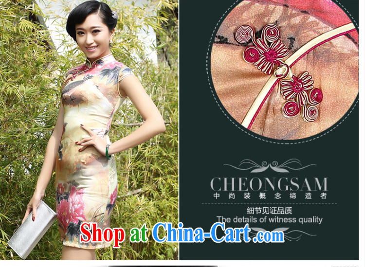 Stakeholders line cloud China wind dress retro fashion Silk Cheongsam dress heavy mulberry Silk Dresses AQE 8051 Map Color XXXL pictures, price, brand platters! Elections are good character, the national distribution, so why buy now enjoy more preferential! Health
