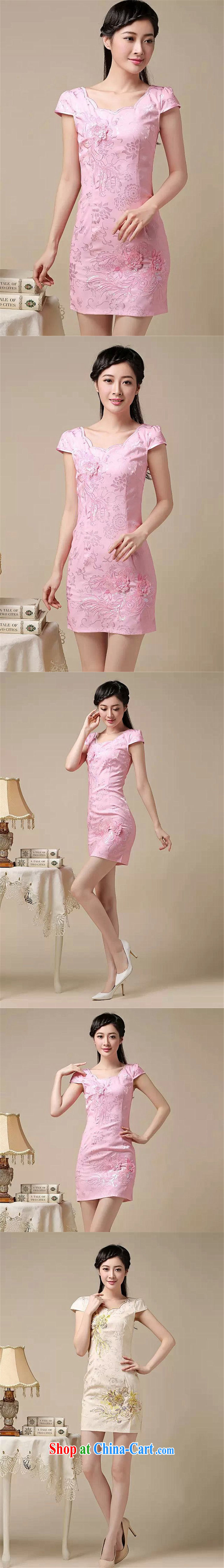 Stakeholders line cloud embroidery embroidered stylish summer dresses, Retro improved daily dresses, dresses AQE 0755 pink XXL pictures, price, brand platters! Elections are good character, the national distribution, so why buy now enjoy more preferential! Health
