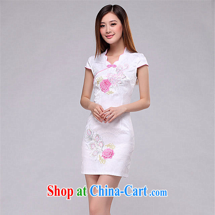 Death Row cloud embroidered classic elegance on qipao beach retro fashion cheongsam dress AQE 0750 pink XXL pictures, price, brand platters! Elections are good character, the national distribution, so why buy now enjoy more preferential! Health