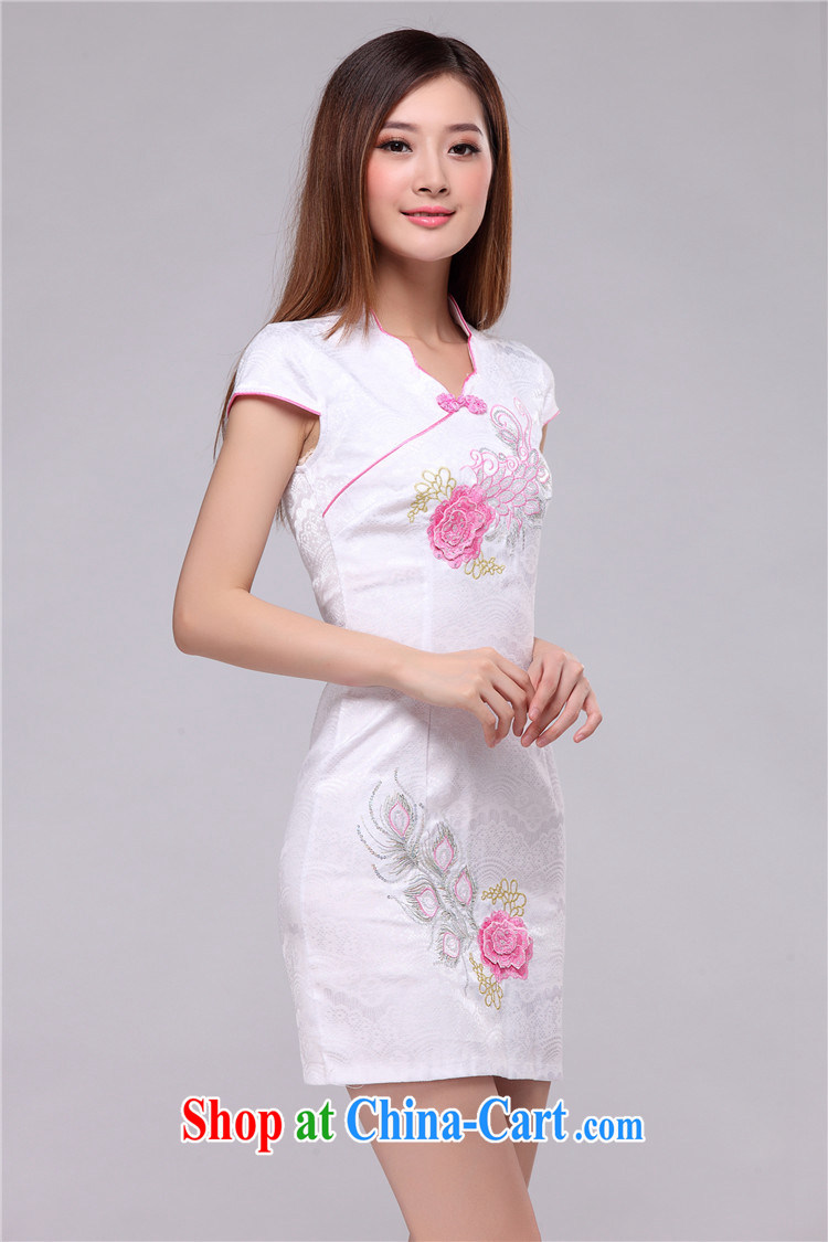 Death Row cloud embroidered classic elegance on qipao beach retro fashion cheongsam dress AQE 0750 pink XXL pictures, price, brand platters! Elections are good character, the national distribution, so why buy now enjoy more preferential! Health