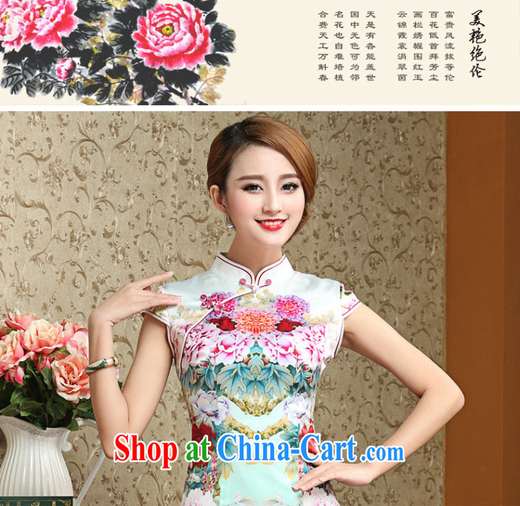 Stakeholders line cloud summer short-sleeved Silk Cheongsam dress retro stylish upmarket sauna Silk Dresses small dress AQE 026 Map Color XXL pictures, price, brand platters! Elections are good character, the national distribution, so why buy now enjoy more preferential! Health