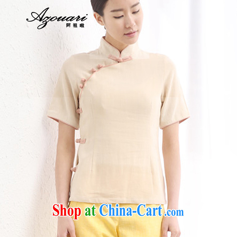 The TSU defense (Azouari) 2015 daily, served cheongsam shirt short-sleeved Chinese tea, cotton clothes the girls, for the charge-back skin red XXL, Cho's (AZOUARI), online shopping