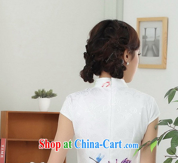 According to fuser new Chinese antique Chinese qipao elegance beauty short Chinese qipao dress LGD/D #0313 white 2XL pictures, price, brand platters! Elections are good character, the national distribution, so why buy now enjoy more preferential! Health