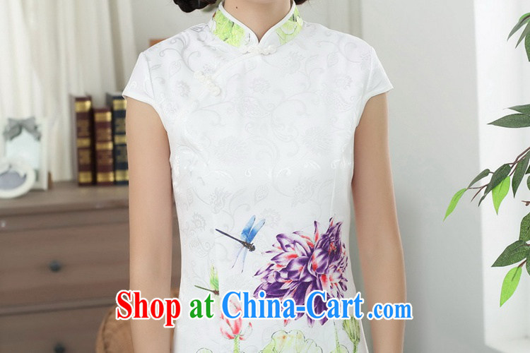 According to fuser new Chinese antique Chinese qipao elegance beauty short Chinese qipao dress LGD/D #0313 white 2XL pictures, price, brand platters! Elections are good character, the national distribution, so why buy now enjoy more preferential! Health