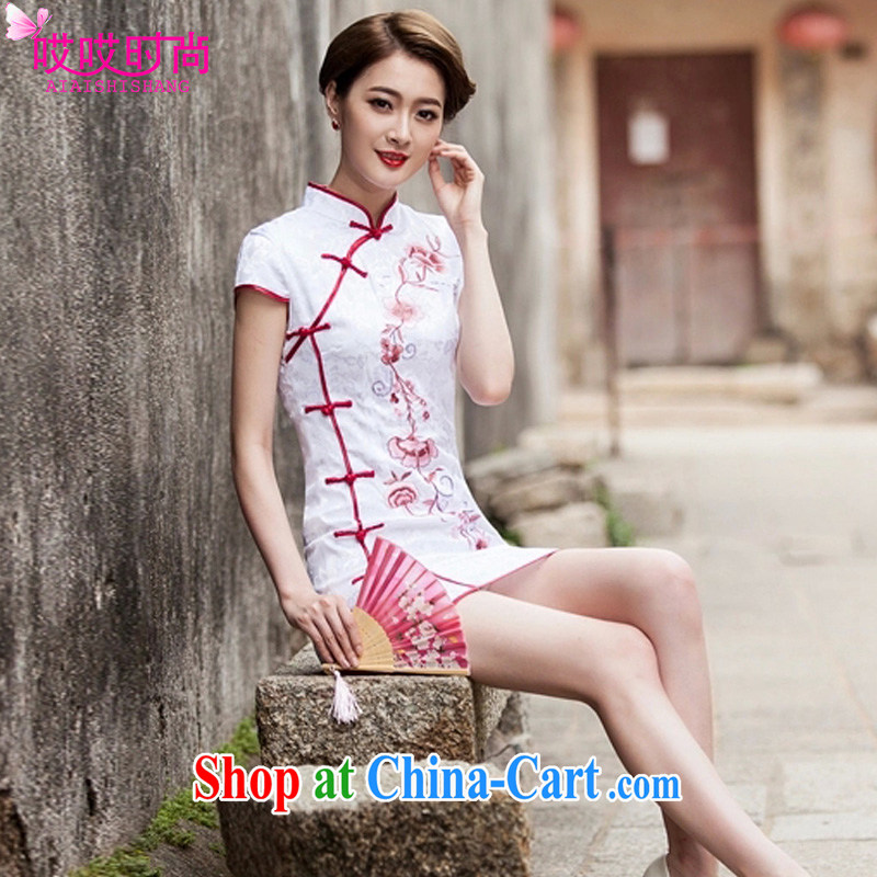 Ah, ah, and stylish summer 2015 new women with retro style beauty graphics thin daily outfit #1124 white L, ah, ah, stylish, and shopping on the Internet