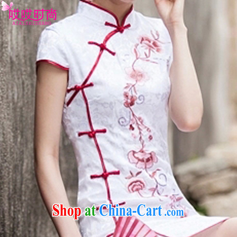 Ah, ah, and stylish summer 2015 new women with retro style beauty graphics thin daily outfit #1124 white L, ah, ah, stylish, and shopping on the Internet