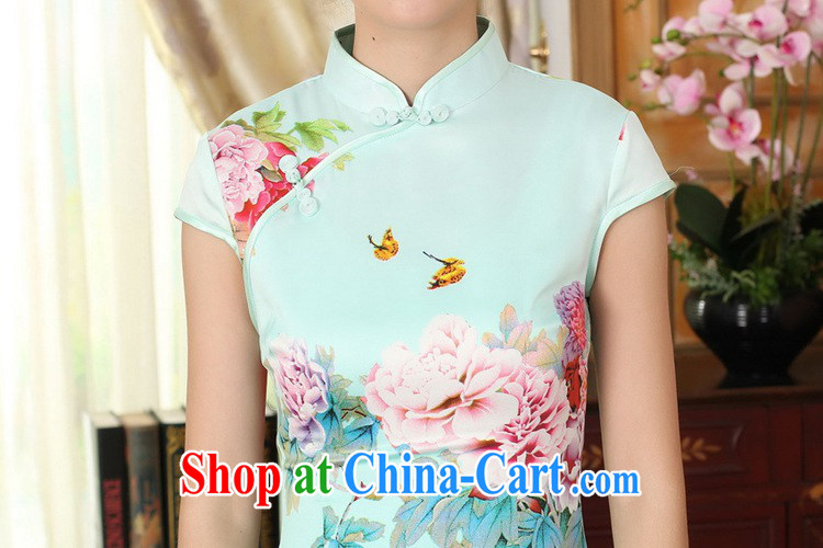 To fuser summer stylish new ethnic wind improved Chinese qipao, for a tight stamp beauty short Chinese qipao dress LGD/D 0296 #2 sky XL pictures, price, brand platters! Elections are good character, the national distribution, so why buy now enjoy more preferential! Health