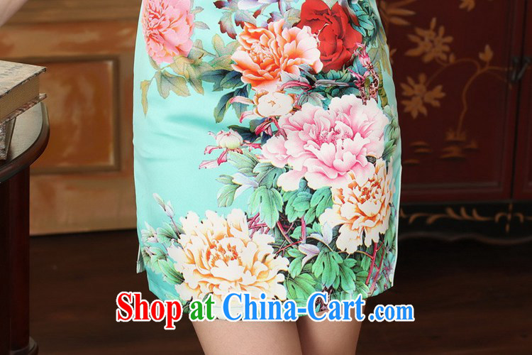 To fuser summer stylish new ethnic wind improved Chinese qipao, for a tight stamp beauty short Chinese qipao dress LGD/D 0296 #2 sky XL pictures, price, brand platters! Elections are good character, the national distribution, so why buy now enjoy more preferential! Health
