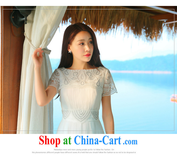 Feng Yi cotton trim 2015 Lace Embroidery short sleeve white dress with drag and drop 100 hem Evening Dress 9 white L pictures, price, brand platters! Elections are good character, the national distribution, so why buy now enjoy more preferential! Health