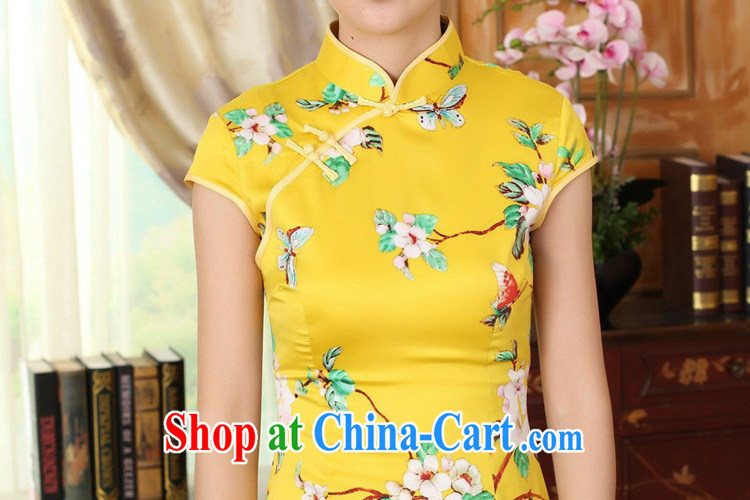 According to fuser summer stylish new retro improved Chinese Chinese qipao Classic tray snaps cultivating short Chinese qipao dress LGD/D 0004 #gold 2XL pictures, price, brand platters! Elections are good character, the national distribution, so why buy now enjoy more preferential! Health